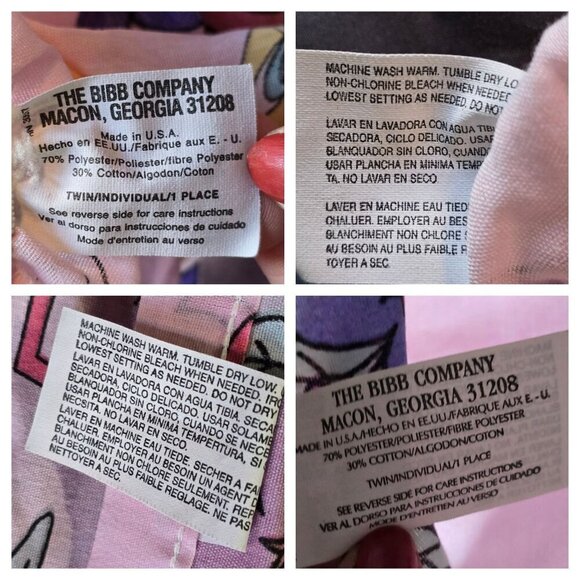 Vintage 90s 1996 Looney Tunes Pink Hearts Valentines Twin Sheet Set Tweety Tasma - Picture 5 of 16